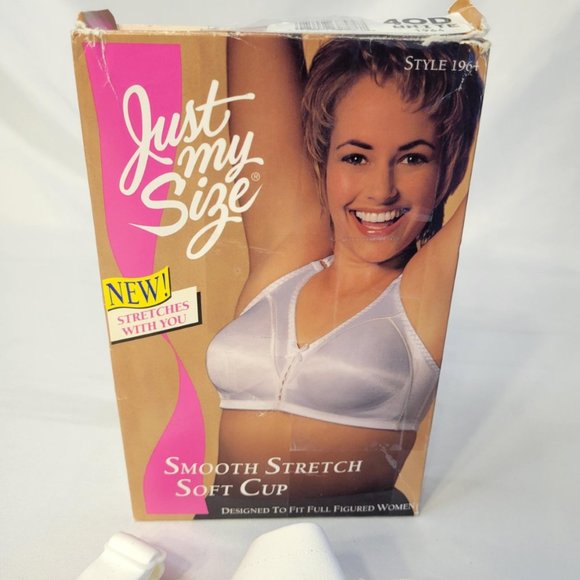 Just My Size Intimates & Sleepwear Vintage Just My Size Smooth Stretch Soft Cup Bra White 4d